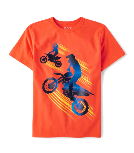 Childrens Place Coral Lava Cyclist Tee